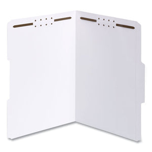 Top Tab Colored 2-fastener Folders, 1-3-cut Tabs, Letter Size, White, 50-box