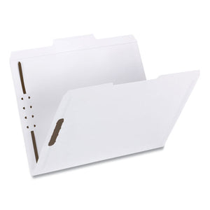 Top Tab Colored 2-fastener Folders, 1-3-cut Tabs, Letter Size, White, 50-box