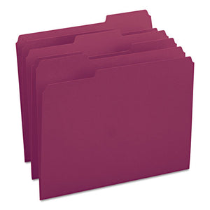 ESSMD13093 - File Folders, 1-3 Cut Top Tab, Letter, Maroon, 100-box