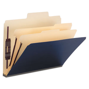 ESSMD14010 - SUPERTAB COLORED TOP TAB CLASSIFICATION FOLDERS, 6 SECTIONS, DARK BLUE, 10-BOX