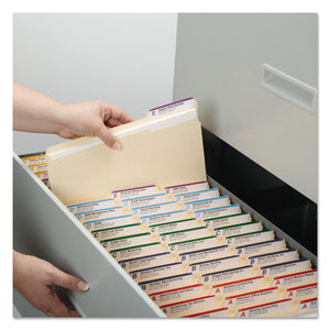 Manila 2-fastener Folders With Two Safeshield Coated Fasteners, 1-3-cut Tabs, Legal Size, 50-box