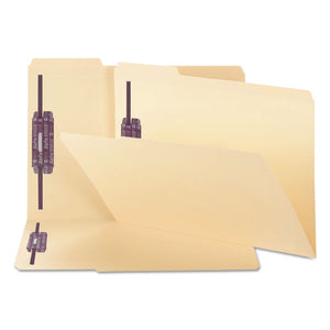 Manila 2-fastener Folders With Two Safeshield Coated Fasteners, 1-3-cut Tabs, Legal Size, 50-box
