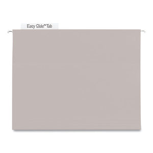Tuff Extra Capacity Hanging File Folders W- Easy Slide Tab, 4" Expansion, Letter, Steel Gray,18-box