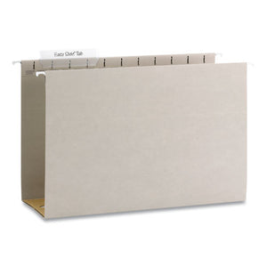 Tuff Extra Capacity Hanging File Folders W- Easy Slide Tab, 4" Expansion, Legal, Steel Gray,18-box