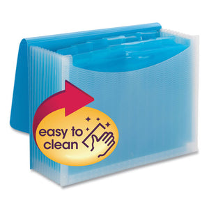 Poly Expanding File, 12 Sections, Letter Size, Teal-clear