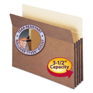 ESSMD73805 - 3 1-2" Exp File Pocket, Straight Tab, Letter, Manila-redrope, 50-bx