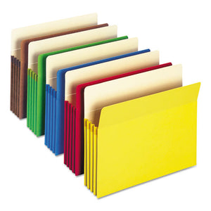 ESSMD73890 - 3 1-2" Exp Colored File Pocket, Straight Tab, Letter, Asst, 25-box