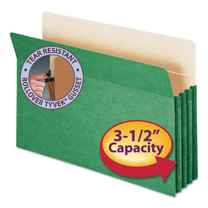 ESSMD74226 - 3 1-2" Exp Colored File Pocket, Straight Tab, Legal, Green