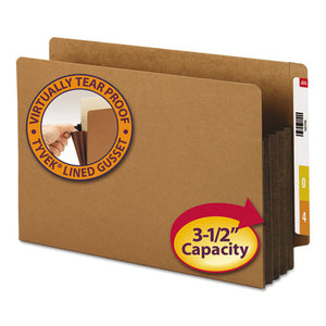 ESSMD74681 - 3 1-2" Exp File Pockets, Straight Tab, Legal, Brown, 10-box