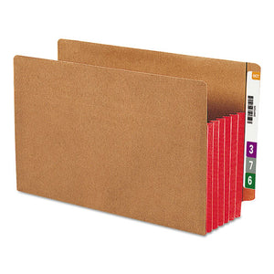 ESSMD74696 - 5 1-4" Exp File Pockets, Straight Tab, Legal, Red, 10-box