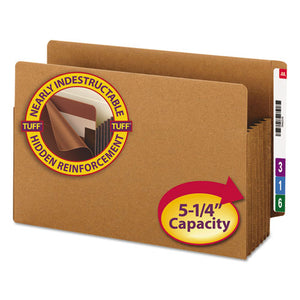 ESSMD74790 - Tuff Pocket 5" Exp File Pockets, Straight, Legal, Redrope, 10-box