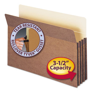 ESSMD74805 - 3 1-2" Exp File Pocket, Straight Tab, Legal, Manila-redrope, 50-bx
