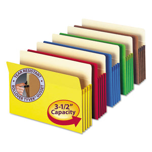 ESSMD74892 - 3 1-2" Exp Colored File Pocket, Straight Tab, Legal, Asst, 5-pack