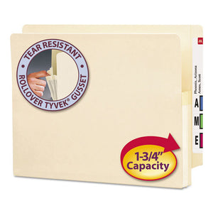 ESSMD75114 - 1 3-4" Exp End Tab File Pocket, Straight Tab, Letter, Manila, 25-bx