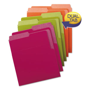ESSMD75406 - Organized Up Heavyweight Vertical File Folders, Assorted Bright Tones, 6-pack