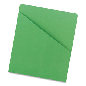 File Jackets, Letter Size, Green, 25-pack