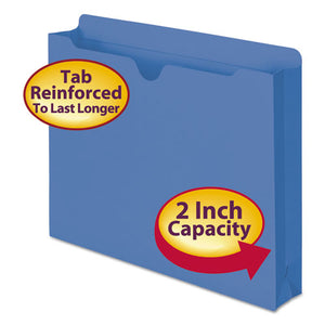 ESSMD75562 - Colored File Jackets With Reinforced Double-Ply Tab, Letter, 11 Pt, Blue, 50-box