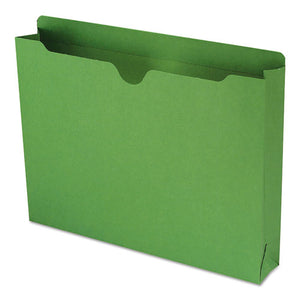 ESSMD75563 - Colored File Jackets W-reinforced 2-Ply Tab, Letter, 11pt, Green, 50-box