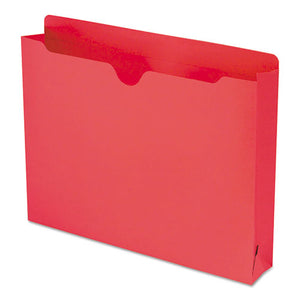 ESSMD75569 - Colored File Jackets With Reinforced Double-Ply Tab, Letter, Red, 50-box