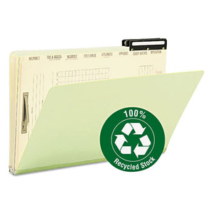 ESSMD78208 - Pressboard Mortgage File Folder With Dividers & Metal Tab, Legal, Green, 10-box