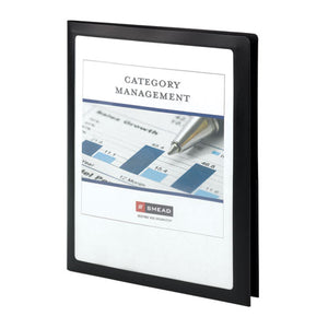 ESSMD87705 - Frame View Poly Two-Pocket Folder, 11 X 8 1-2, Clear-black, 5-pack