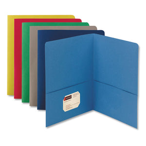 ESSMD87850 - Two-Pocket Folder, Textured Paper, Assorted, 25-box