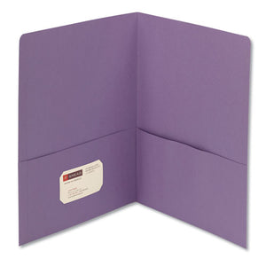 ESSMD87865 - Two-Pocket Folder, Textured Paper, Lavender, 25-box