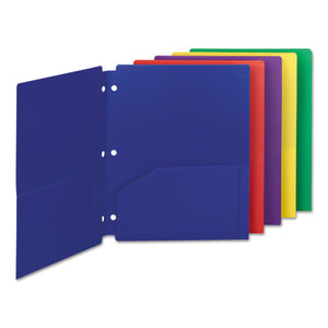 ESSMD87939 - POLY SNAP-IN TWO-POCKET FOLDER, 11 X 8 1-2, ASSORTED, 10-PACK