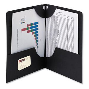 ESSMD87981 - Lockit Two-Pocket Folder, Textured Paper, 11 X 8 1-2, Black, 25-box