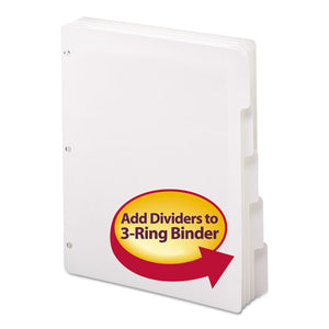 ESSMD89415 - Three-Ring Binder Index Divider, 5-Tab, White