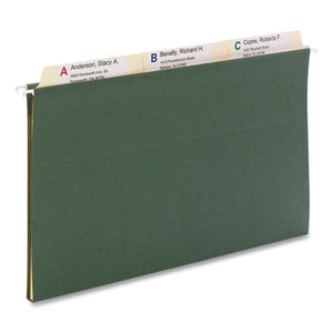 Reveal Hanging Folders With Supertab Folders Kit, 15 Hanging And 45 Interior Folders, Legal Size, 1-3 Cut Tab, Green-manila