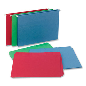 Reveal Hanging Folders With Supertab Folders Kit, 9 Hanging-27 Interior Folders, Letter Size, 1-3 Cut Tab, Blue-green-red