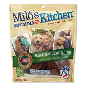 Homestyle Dog Treats, Beef Sausage Slices With Rice, 10 Oz Pouch, 5 Pouches-carton