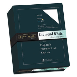 ESSOU3122410 - 25% Cotton Diamond White Business Paper, 24lb, 95 Bright, 8 1-2 X 11, 500 Sheets