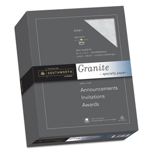 ESSOU914C - Granite Specialty Paper, Gray, 24lb, 8 1-2 X 11, 25% Cotton, 500 Sheets