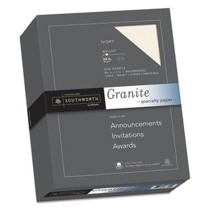 ESSOU934C - Granite Specialty Paper, Ivory, 24lb, 8 1-2 X 11, 25% Cotton, 500 Sheets
