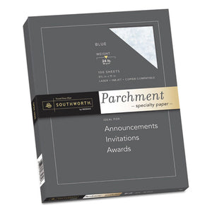 ESSOUP964CK336 - Parchment Specialty Paper, Blue, 24lb, 8 1-2 X 11, 100 Sheets