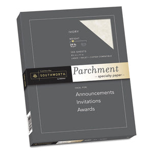 ESSOUP984CK336 - Parchment Specialty Paper, Ivory, 24lb, 8 1-2 X 11, 100 Sheets