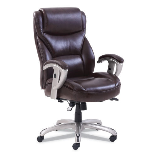 ESSRJ49416BRW - EMERSON BIG AND TALL TASK CHAIR, 22W X 21 1-2D X 22 1-2H SEAT, BROWN LEATHER