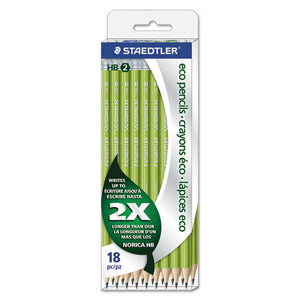 Wopex Extruded Pencil, Hb (#2.5), Black Lead, Green Barrel, 18-pack