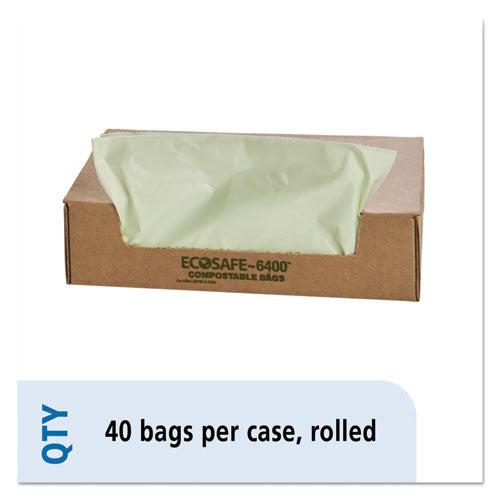ESSTOE4248E85 - Ecosafe6400 Compostable Compost Bags, .85mil, 42 X 48, Green, 40-box