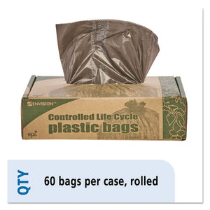 ESSTOG3036B80 - CONTROLLED LIFE-CYCLE PLASTIC TRASH BAGS, 20-30GAL, .8MIL, 30 X 36, BROWN, 60-BX
