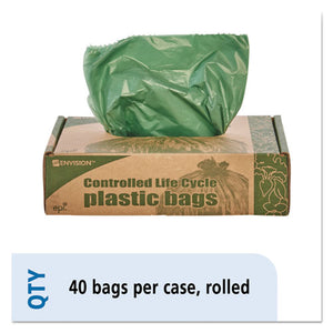 ESSTOG3340E11 - CONTROLLED LIFE-CYCLE PLASTIC TRASH BAGS, 33GAL, 1.1MIL, 33 X 40, GREEN, 40-BOX