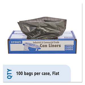 ESSTOT3340B15 - 100% RECYCLED PLASTIC TRASH BAGS, 33GAL, 1.5MIL, 33 X 40, BROWN-BLACK, 100-CT