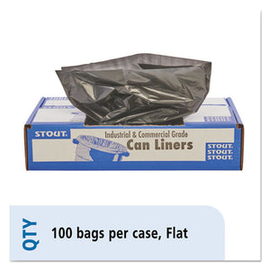 ESSTOT4048B15 - 100% RECYCLED PLASTIC TRASH BAGS, 40-45GAL, 1.5MIL, 40 X 48, BROWN-BLACK, 100-CT