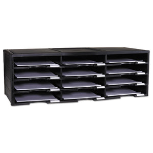 ESSTX61602U01C - Storex Literature Organizer, 12 Section, 10 5-8 X 13 3-10 X 31 2-5, Black