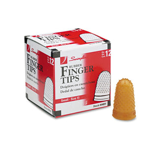 ESSWI54031 - Rubber Finger Tips, 11 (small), Amber, Dozen