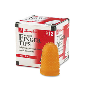 ESSWI54033 - Rubber Finger Tips, 13 (large), Amber, Dozen
