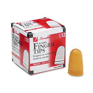 ESSWI54035 - Rubber Finger Tips, 11 1-2 (medium), Amber, Dozen