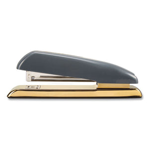 Durable Desktop Stapler, 20-sheet Capacity, Gray-gold